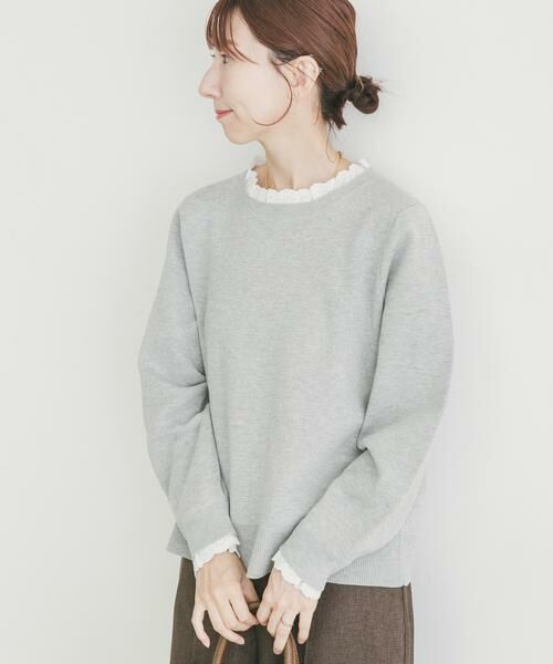 URBAN RESEARCH ITEMS / アーバンリサーチ アイテムズ ニット・セーター | ミラノリブフリルドッキングニット | 詳細10