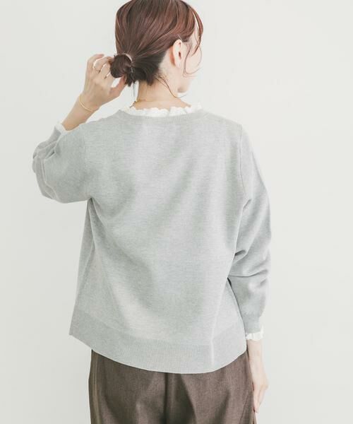 URBAN RESEARCH ITEMS / アーバンリサーチ アイテムズ ニット・セーター | ミラノリブフリルドッキングニット | 詳細11