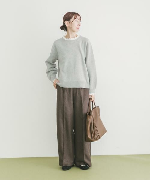 URBAN RESEARCH ITEMS / アーバンリサーチ アイテムズ ニット・セーター | ミラノリブフリルドッキングニット | 詳細12