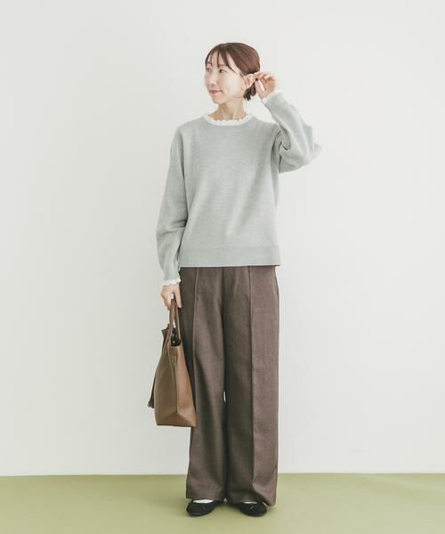 URBAN RESEARCH ITEMS / アーバンリサーチ アイテムズ ニット・セーター | ミラノリブフリルドッキングニット | 詳細13
