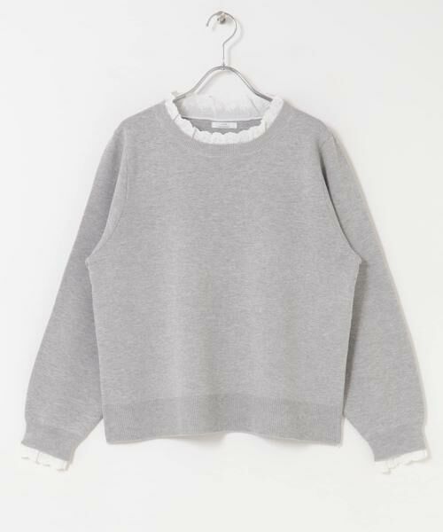 URBAN RESEARCH ITEMS / アーバンリサーチ アイテムズ ニット・セーター | ミラノリブフリルドッキングニット | 詳細14