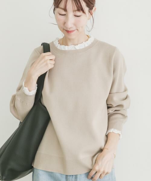 URBAN RESEARCH ITEMS / アーバンリサーチ アイテムズ ニット・セーター | ミラノリブフリルドッキングニット | 詳細18