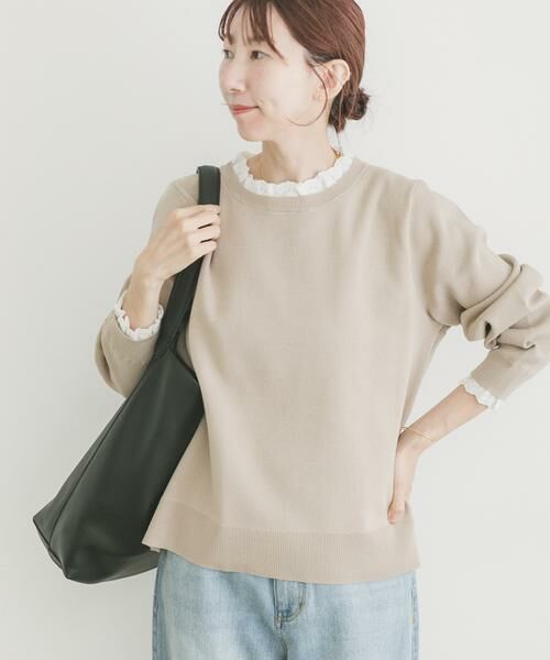 URBAN RESEARCH ITEMS / アーバンリサーチ アイテムズ ニット・セーター | ミラノリブフリルドッキングニット | 詳細19