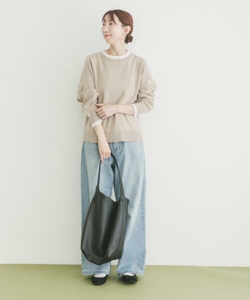 URBAN RESEARCH ITEMS / アーバンリサーチ アイテムズ ニット・セーター | ミラノリブフリルドッキングニット | 詳細21