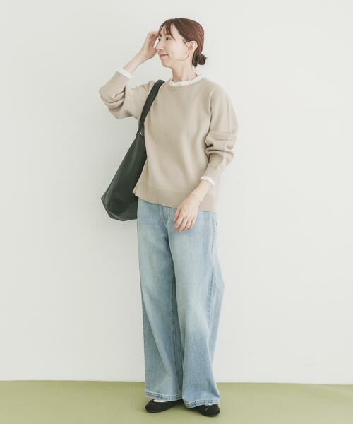 URBAN RESEARCH ITEMS / アーバンリサーチ アイテムズ ニット・セーター | ミラノリブフリルドッキングニット | 詳細22