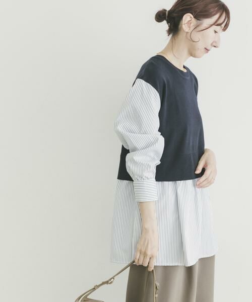 URBAN RESEARCH ITEMS / アーバンリサーチ アイテムズ ニット・セーター | ドッキングニットプルオーバー | 詳細4