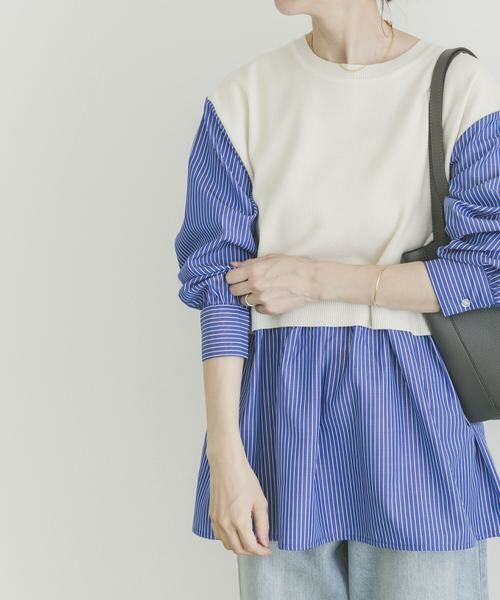 URBAN RESEARCH ITEMS / アーバンリサーチ アイテムズ ニット・セーター | ドッキングニットプルオーバー | 詳細9