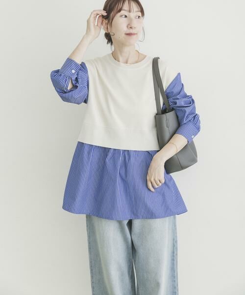 URBAN RESEARCH ITEMS / アーバンリサーチ アイテムズ ニット・セーター | ドッキングニットプルオーバー | 詳細10