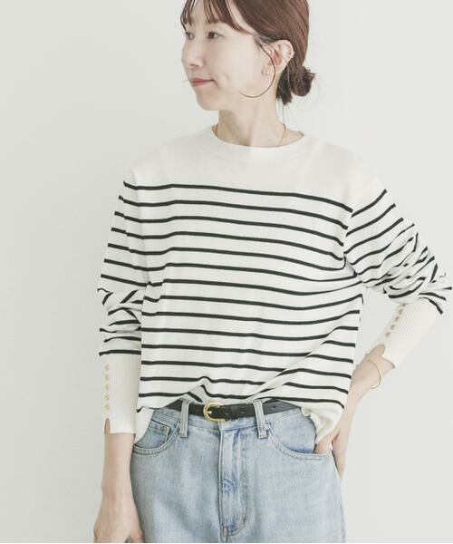 URBAN RESEARCH ITEMS/アーバンリサーチ アイテムズ ソデボタンニットプルオーバー ホワイト系その他 FREE URBAN RESEARCH ITEMS/アーバンリサーチ アイテムズ ソデボタンニットプルオーバー ホワイト系その他 FREE