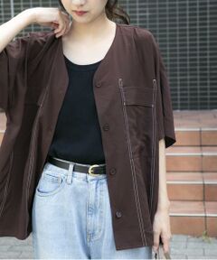 URBAN RESEARCH ITEMS / アーバンリサーチ アイテムズ シャツ・ブラウス | Vネックステッチブラウス