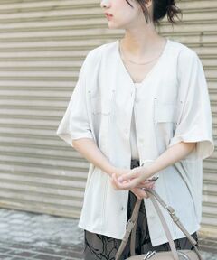 URBAN RESEARCH ITEMS / アーバンリサーチ アイテムズ シャツ・ブラウス | Vネックステッチブラウス