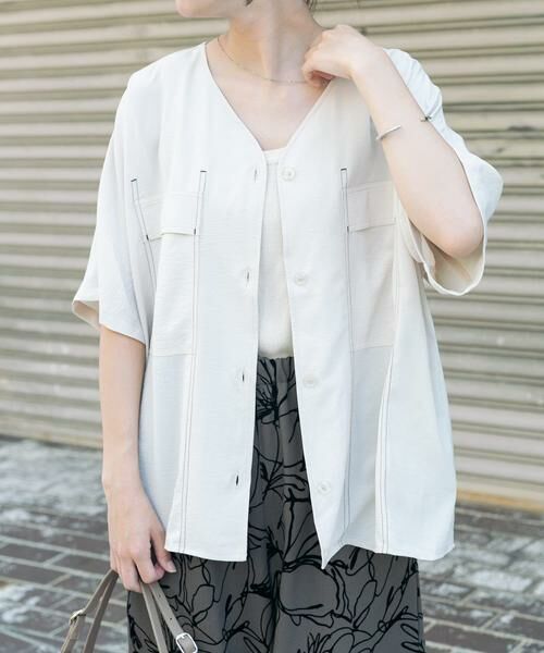 URBAN RESEARCH ITEMS / アーバンリサーチ アイテムズ シャツ・ブラウス | Vネックステッチブラウス | 詳細13