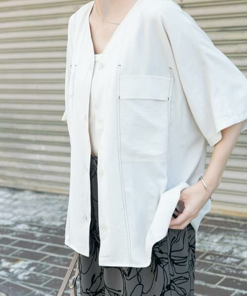 URBAN RESEARCH ITEMS / アーバンリサーチ アイテムズ シャツ・ブラウス | Vネックステッチブラウス | 詳細15