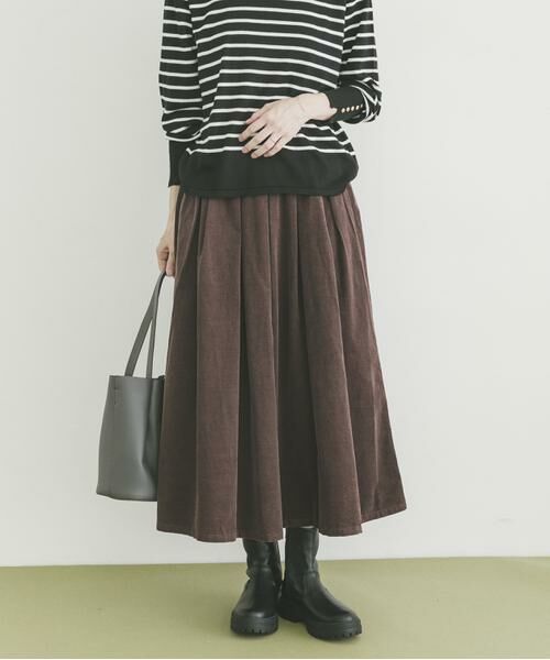 URBAN RESEARCH ITEMS/アーバンリサーチ アイテムズ Souplement Croduroy Skirt ブラウン FREE URBAN RESEARCH ITEMS/アーバンリサーチ アイテムズ Souplement Croduroy Skirt ブラウン FREE