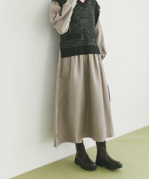 URBAN RESEARCH ITEMS / アーバンリサーチ アイテムズ ワンピース | ツイードニットドッキングワンピース | 詳細4