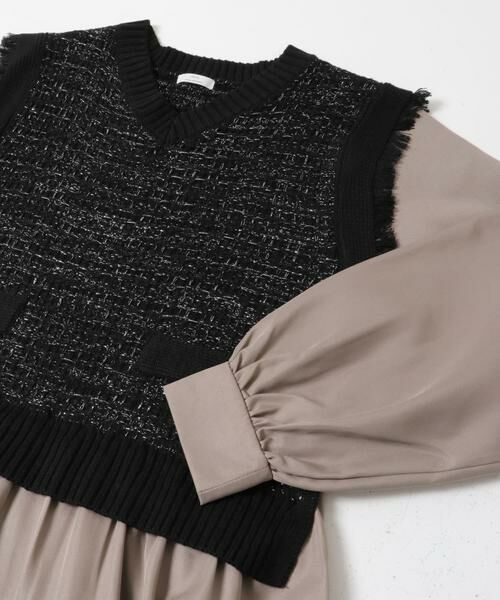 URBAN RESEARCH ITEMS / アーバンリサーチ アイテムズ ワンピース | ツイードニットドッキングワンピース | 詳細7