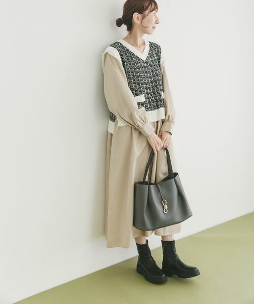 URBAN RESEARCH ITEMS / アーバンリサーチ アイテムズ ワンピース | ツイードニットドッキングワンピース | 詳細14