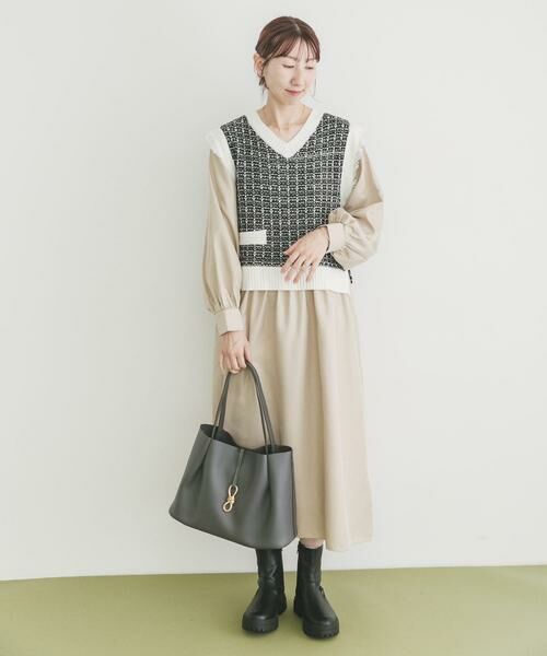 URBAN RESEARCH ITEMS / アーバンリサーチ アイテムズ ワンピース | ツイードニットドッキングワンピース | 詳細15