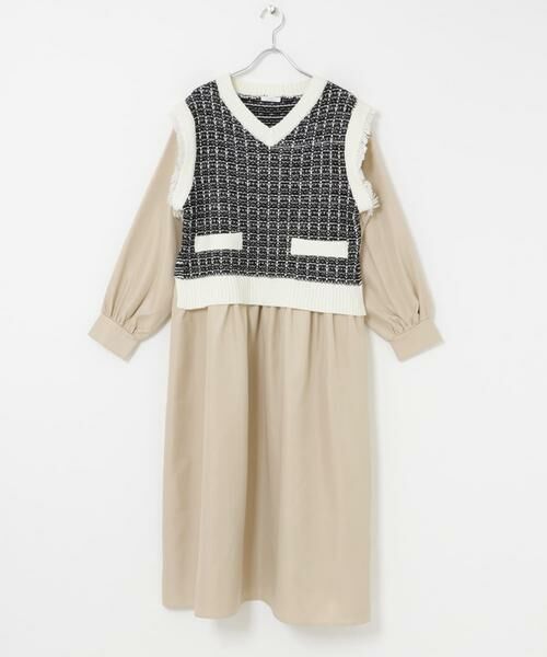 URBAN RESEARCH ITEMS / アーバンリサーチ アイテムズ ワンピース | ツイードニットドッキングワンピース | 詳細17