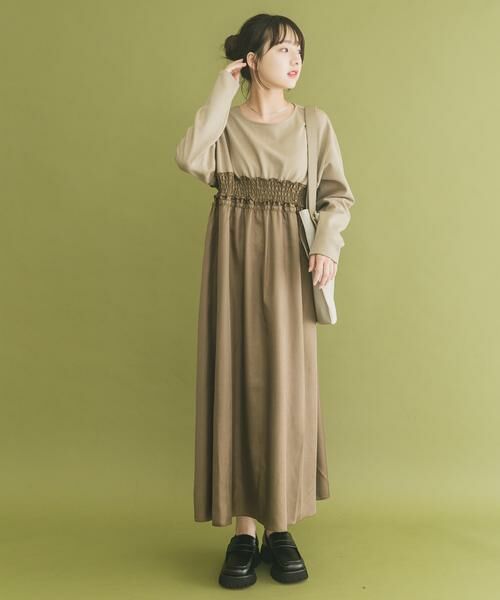 URBAN RESEARCH ITEMS / アーバンリサーチ アイテムズ ワンピース | シャーリングドッキングワンピース | 詳細1