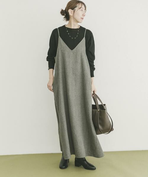 URBAN RESEARCH ITEMS / アーバンリサーチ アイテムズ ワンピース | ウールライクキャミワンピース | 詳細20