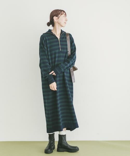 URBAN RESEARCH ITEMS / アーバンリサーチ アイテムズ ワンピース | ハーフジップポロワンピース | 詳細17