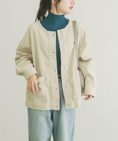 URBAN RESEARCH ITEMS / アーバンリサーチ アイテムズ ノーカラージャケット | 『イージーケア』コーデュロイノーカラージャケット | 詳細19