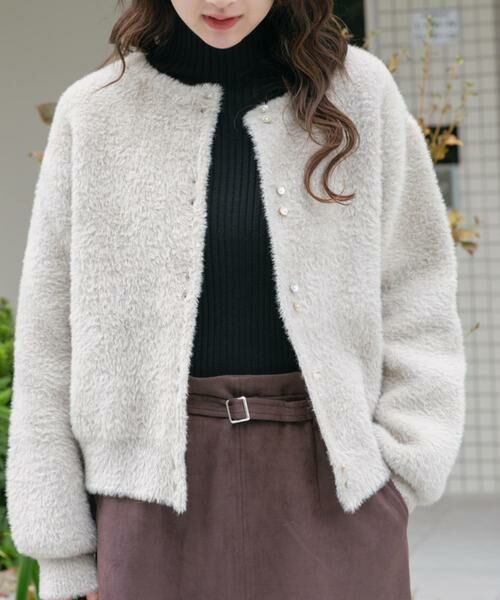 URBAN RESEARCH ITEMS / アーバンリサーチ アイテムズ カーディガン・ボレロ | ダブルフェイスニットカーディガン(ベージュ系その他)