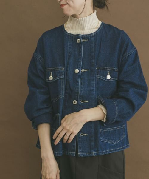 URBAN RESEARCH ITEMS / アーバンリサーチ アイテムズ Gジャン・デニムジャケット | デニムノーカラージャケット | 詳細1