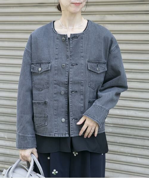 URBAN RESEARCH ITEMS / アーバンリサーチ アイテムズ Gジャン・デニムジャケット | デニムノーカラージャケット | 詳細18