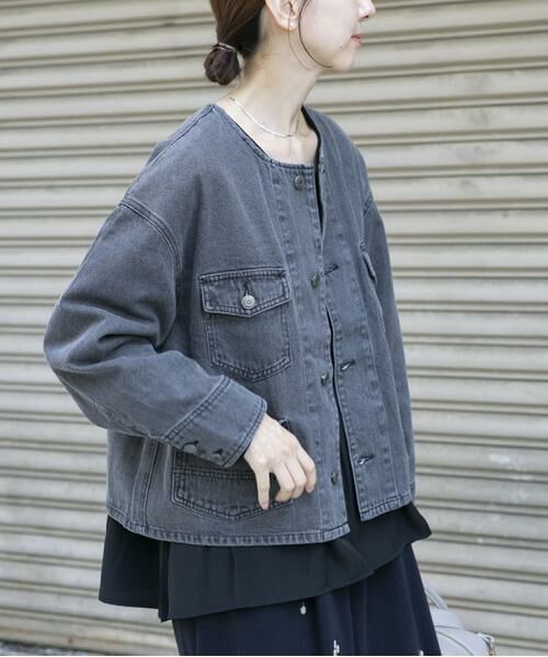 URBAN RESEARCH ITEMS / アーバンリサーチ アイテムズ Gジャン・デニムジャケット | デニムノーカラージャケット | 詳細19
