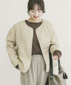 URBAN RESEARCH ITEMS / アーバンリサーチ アイテムズ ノーカラージャケット | ノーカラー中綿ブルゾン