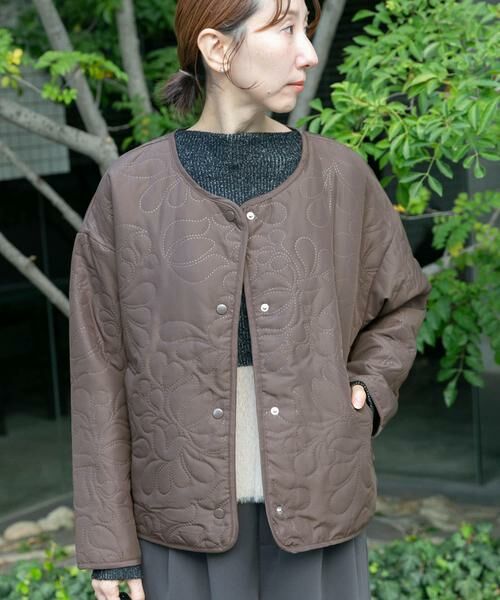 URBAN RESEARCH ITEMS / アーバンリサーチ アイテムズ ノーカラージャケット | ノーカラー中綿ブルゾン | 詳細1