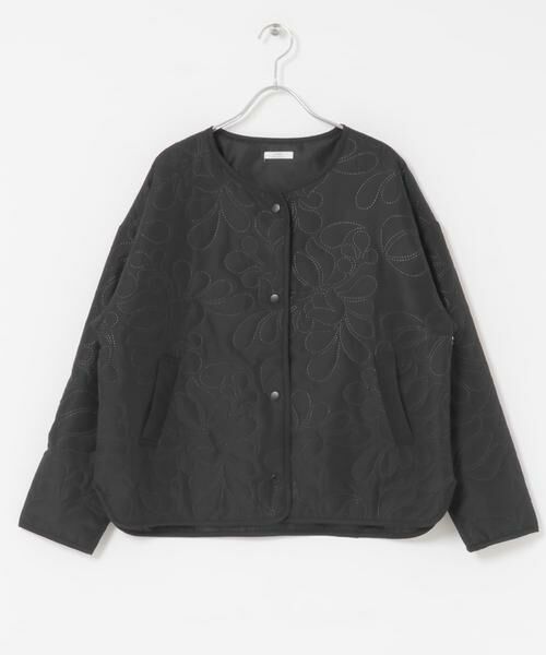 美品▲ebure // ライトノーカラー ブルゾン▲サイズ38▲ネイビー 紺色 美品✨ebure ノーカラージャケット ライトブルゾン ネイビー 38