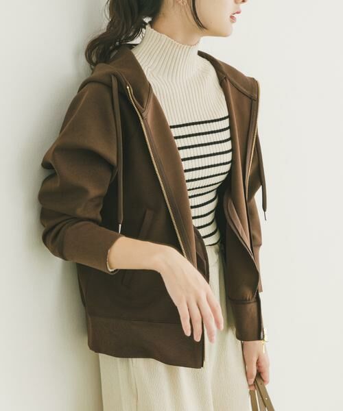 URBAN RESEARCH ITEMS/アーバンリサーチ アイテムズ ダンボールジップパーカー ブラウン FREE