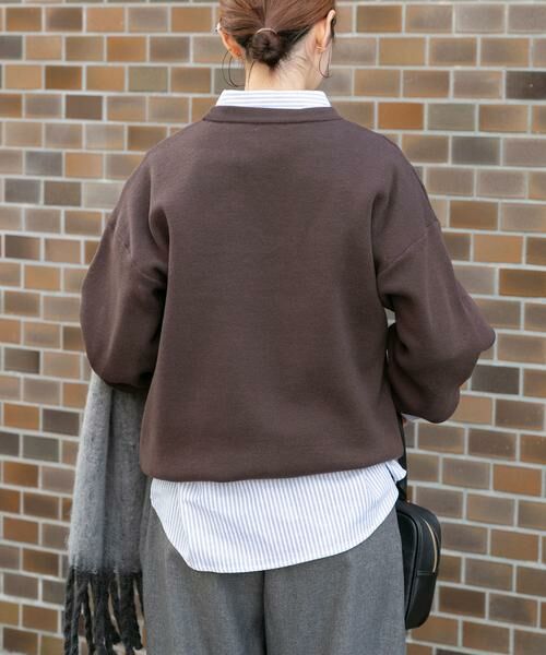 URBAN RESEARCH ITEMS / アーバンリサーチ アイテムズ ニット・セーター | 『洗濯可』スウェットライク刺繍ニット | 詳細2