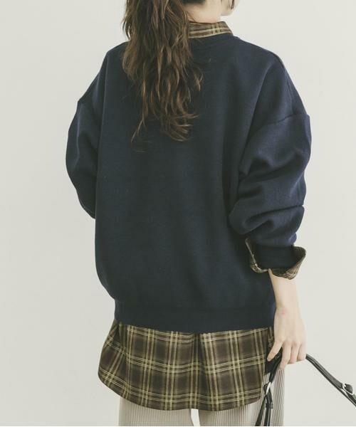 URBAN RESEARCH ITEMS / アーバンリサーチ アイテムズ ニット・セーター | 『洗濯可』スウェットライク刺繍ニット | 詳細11