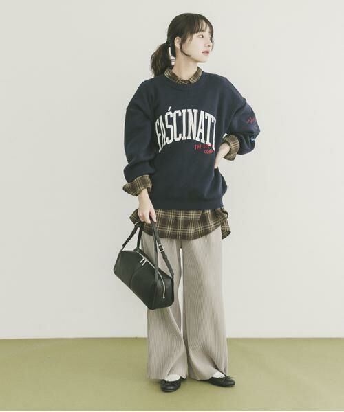 URBAN RESEARCH ITEMS / アーバンリサーチ アイテムズ ニット・セーター | 『洗濯可』スウェットライク刺繍ニット | 詳細13