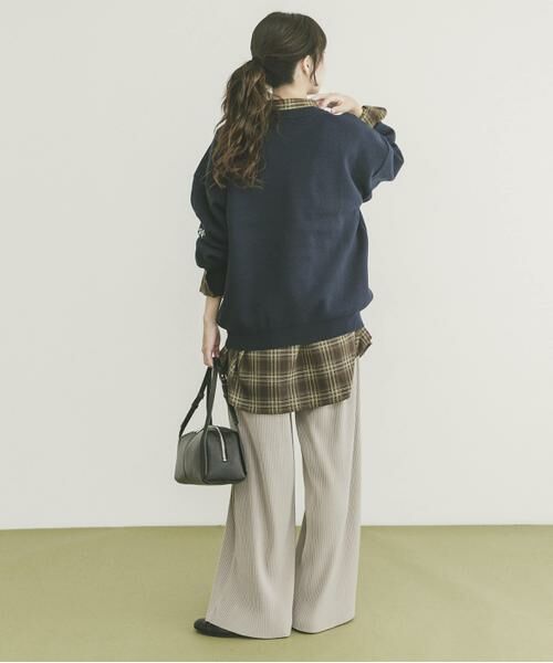 URBAN RESEARCH ITEMS / アーバンリサーチ アイテムズ ニット・セーター | 『洗濯可』スウェットライク刺繍ニット | 詳細14