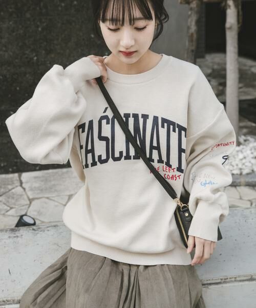 URBAN RESEARCH ITEMS / アーバンリサーチ アイテムズ ニット・セーター | 『洗濯可』スウェットライク刺繍ニット | 詳細19