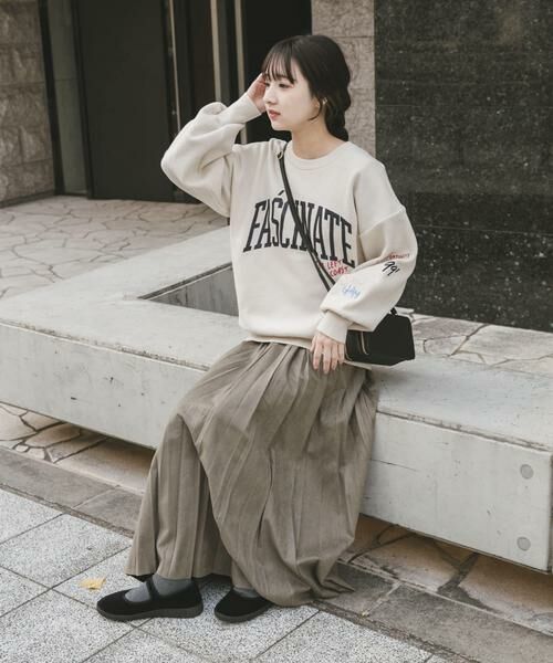 URBAN RESEARCH ITEMS / アーバンリサーチ アイテムズ ニット・セーター | 『洗濯可』スウェットライク刺繍ニット | 詳細20