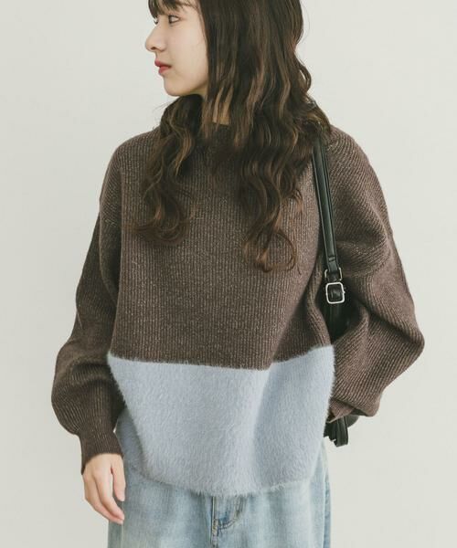 URBAN RESEARCH ITEMS / アーバンリサーチ アイテムズ ニット・セーター | フェザードッキングニット | 詳細1