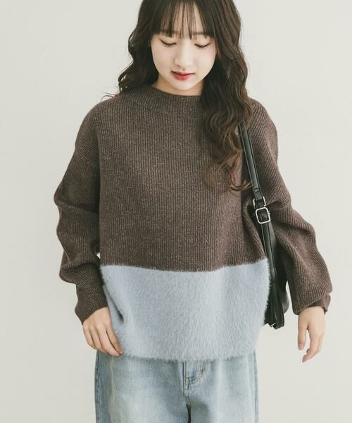 URBAN RESEARCH ITEMS / アーバンリサーチ アイテムズ ニット・セーター | フェザードッキングニット | 詳細3