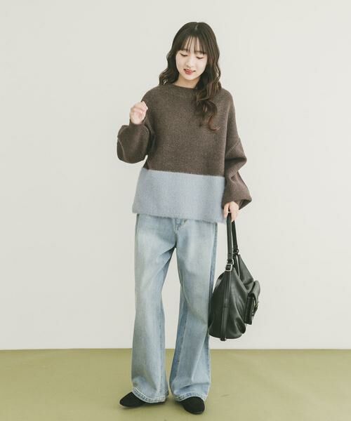 URBAN RESEARCH ITEMS / アーバンリサーチ アイテムズ ニット・セーター | フェザードッキングニット | 詳細4