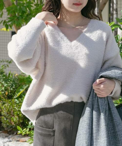 URBAN RESEARCH ITEMS / アーバンリサーチ アイテムズ ニット・セーター | ミニシャギーVネックニット | 詳細9