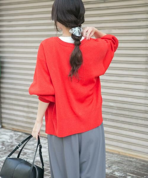 URBAN RESEARCH ITEMS / アーバンリサーチ アイテムズ カーディガン・ボレロ | ドットボタンラメニットカーディガン | 詳細2