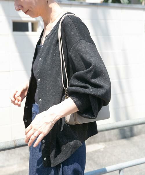 URBAN RESEARCH ITEMS / アーバンリサーチ アイテムズ カーディガン・ボレロ | ドットボタンラメニットカーディガン | 詳細10