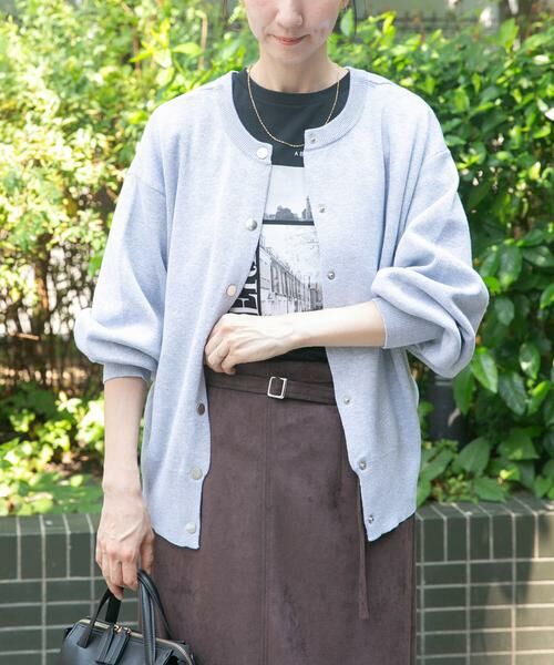 URBAN RESEARCH ITEMS / アーバンリサーチ アイテムズ カーディガン・ボレロ | ドットボタンラメニットカーディガン | 詳細18