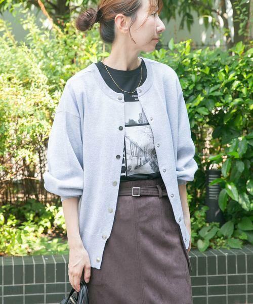 URBAN RESEARCH ITEMS / アーバンリサーチ アイテムズ カーディガン・ボレロ | ドットボタンラメニットカーディガン | 詳細20