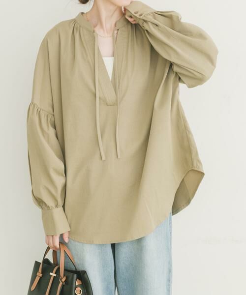 URBAN RESEARCH ITEMS / アーバンリサーチ アイテムズ シャツ・ブラウス | 『イージーケア』スキッパーボリュームブラウス（グレー系その他）